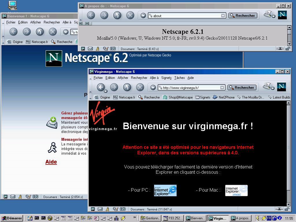 Netscape 6.2.1 sur Win2K